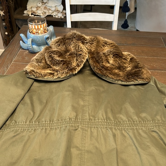 Lands End Women’s 3 in 1 Winter Jacket.  3X.  Army green. - Picture 10 of 16